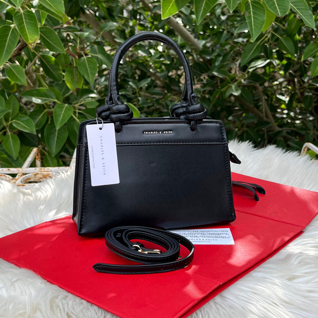 Charles & Keith knotted handles bag