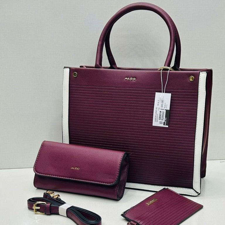 ALDO Luxe 3-Piece Structured Tote Bag Set