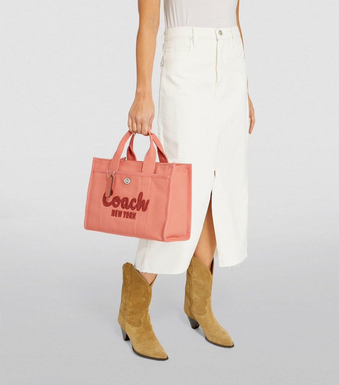 Coach New York Embroidered Canvas Mini Tote Bag