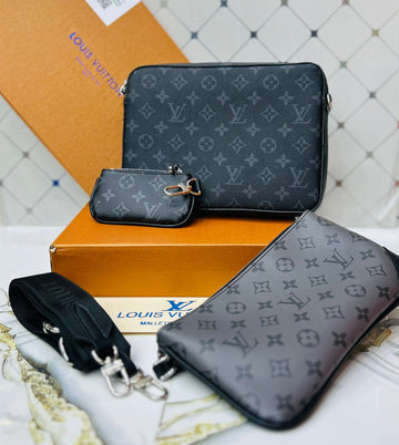 Louis Vuitton Trio Messenger Monogram Shadow Unisex Crossbody Bag