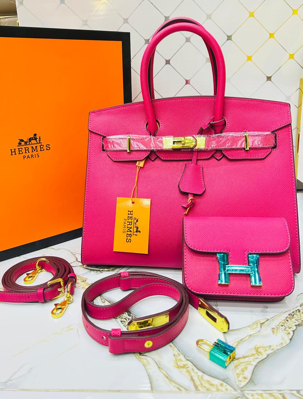 Hermès Birkin Handbag & Matching H-Clasp Companion Bag Set