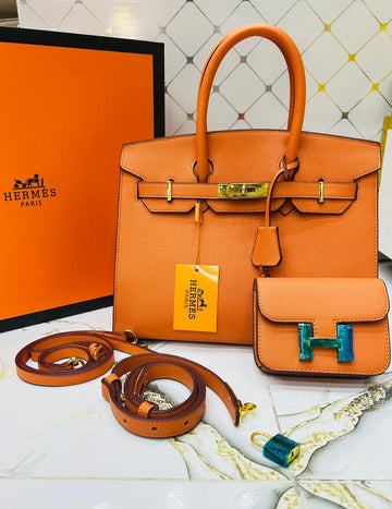 Hermès Birkin Handbag & Matching H-Clasp Companion Bag Set