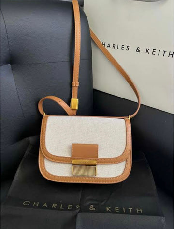 Charles & Keith structured flap shoulder/crossbody bag