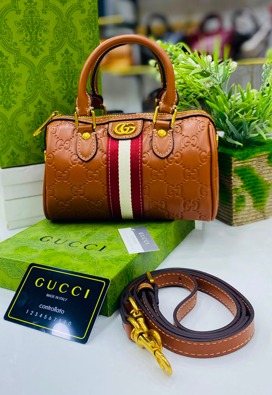 Gucci ophidia mini top handle bag