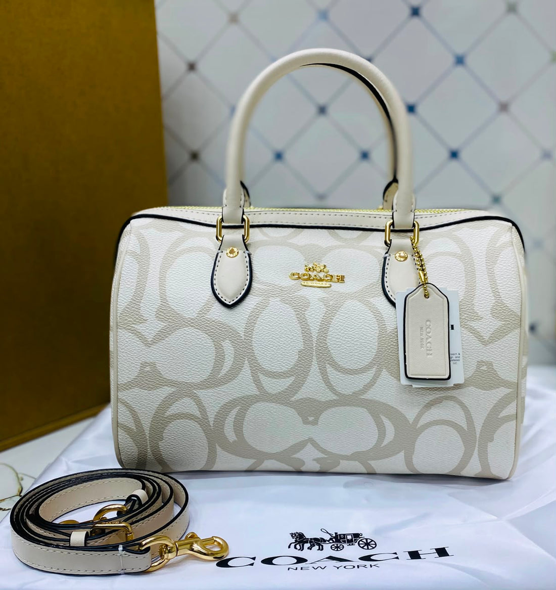 Coach Rowan Signature Canvas Satchel